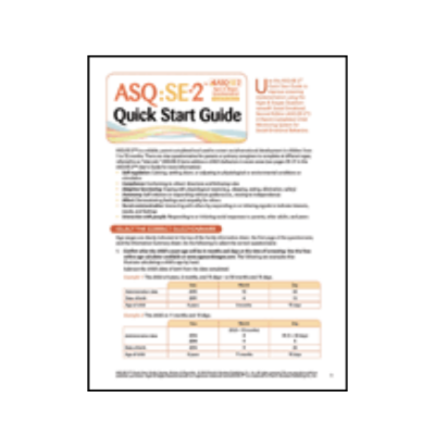 ASQ:SE-2 English QSG (pkg)