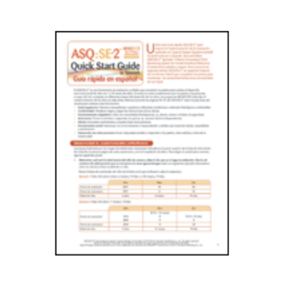 ASQ:SE-2 Spanish QSG (pkg)