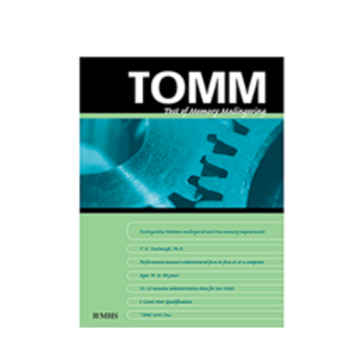 TOMM (Test of Memory Malingering)