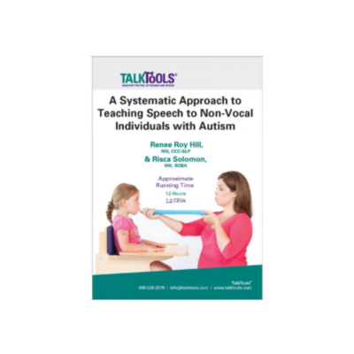 DVD : A Systematic Approach to Teaching Speech to Non-Vocal Individuals with Autism